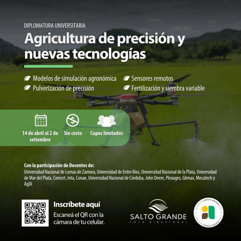 Agricultura de Precisión y Nuevas Tecnologías, la nueva diplomatura del Polo Binacional Salto Grande